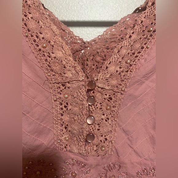 Womens Kanishka Light Pink Tank Top size L - Picture 3 of 10